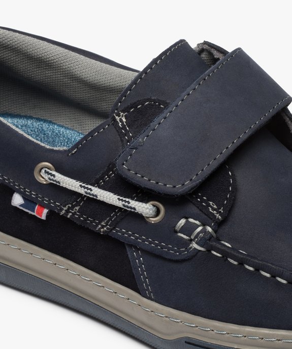 Chaussures bateau homme dessus cuir fermeture scratch vue6 - GEMO (CONFORT) - GEMO