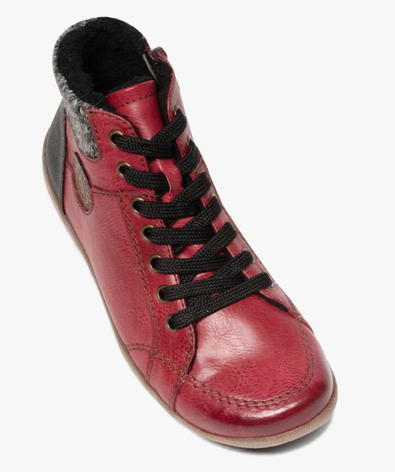 Boots confort fourrés avec col en maille femme – Softrelax vue5 - SOFTRELAX - GEMO