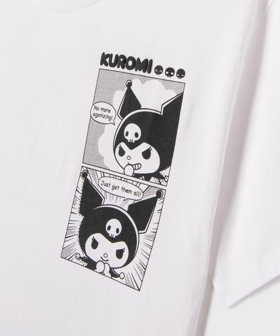 Tee-shirt manches courtes avec motif manga fille - Kuromi vue2 - KUROMI - GEMO