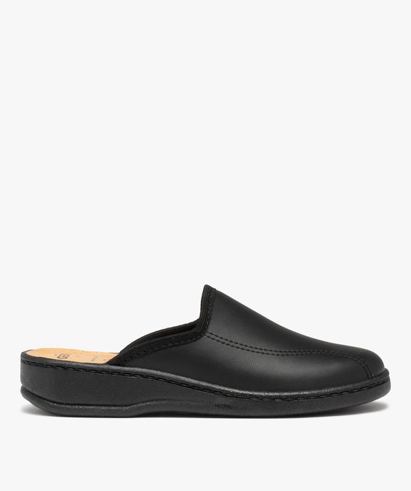 Chaussons homme confort mules unies dessus cuir vue1 - GEMO(HOMWR HOM) - GEMO