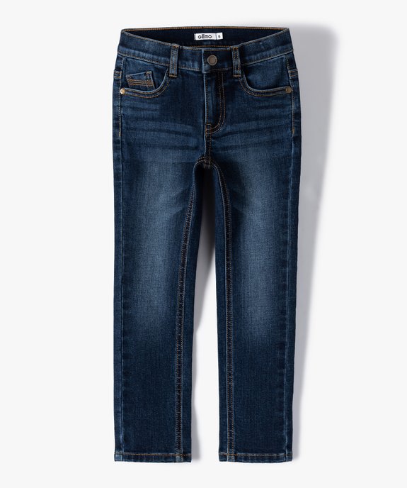 Jean garçon coupe Slim contenant du polyester recyclé vue1 - GEMO 4G GARCON - GEMO