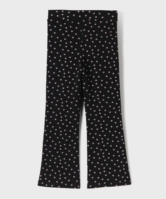 Legging flare en maille bouclette imprimée fille vue3 - GEMO 4G FILLE - GEMO
