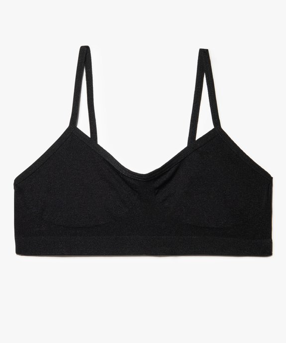 Brassière à fines bretelles en maille extensible fille vue1 - GEMO (JUNIOR) - GEMO