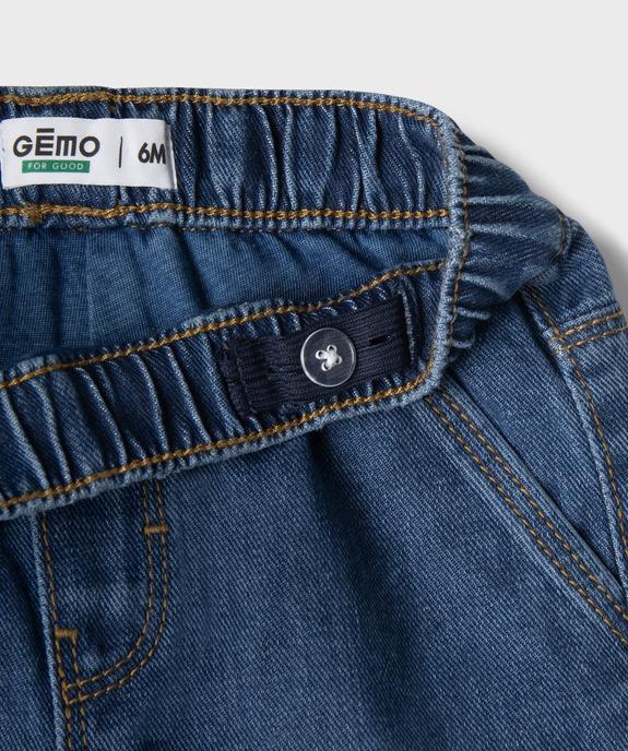 Jean large avec taille élastique ajustable bébé garçon vue2 - GEMO 4G BEBE - GEMO