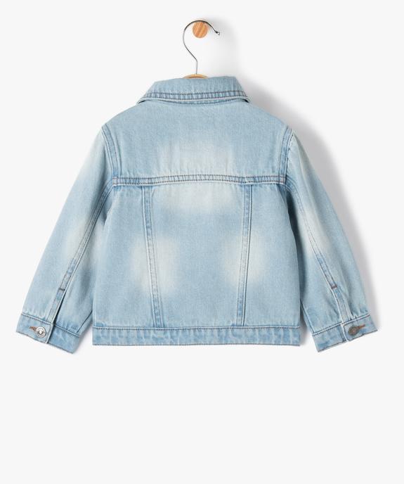 Veste en jean bébé garçon coloris délavé vue3 - GEMO(BEBE DEBT) - GEMO