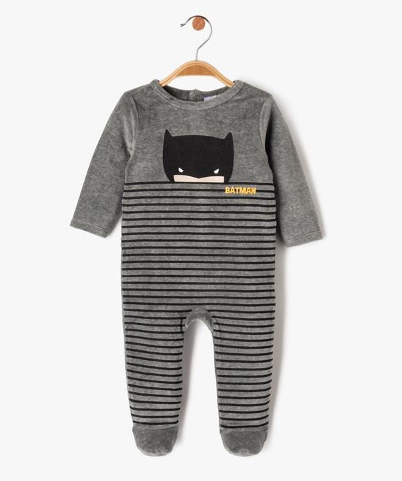 Pyjama velours imprimé Batman bébé vue1 - DISNEY BABY - GEMO