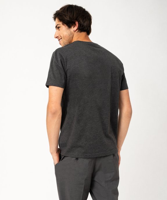 Tee-shirt à manches courtes et col rond homme vue4 - GEMO 4G HOMME - GEMO