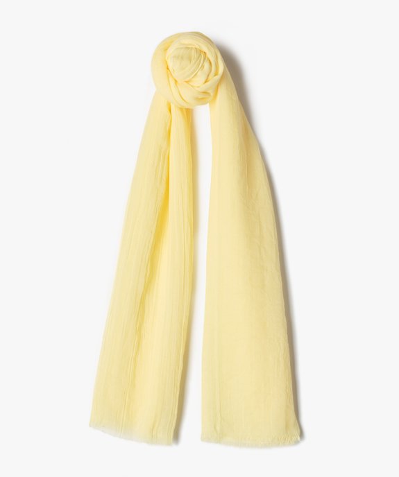 Foulard extra fin en polyester recyclé uni femme vue1 - GEMO 4G FEMME - GEMO