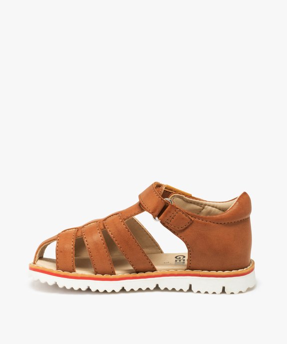 Sandales garçon unies à talon et bout fermés vue3 - GEMO (ENFANT) - GEMO