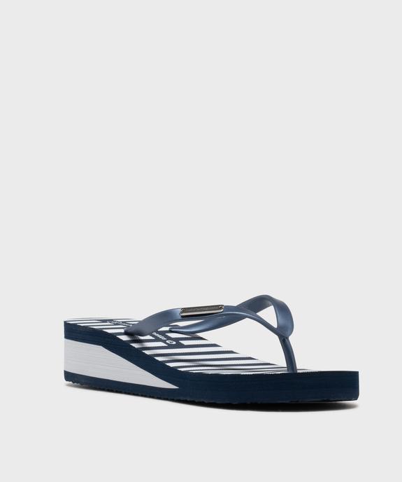 Tongs de plage à talon compensé femme - LuluCastagnette vue2 - LULUCASTAGNETTE - GEMO