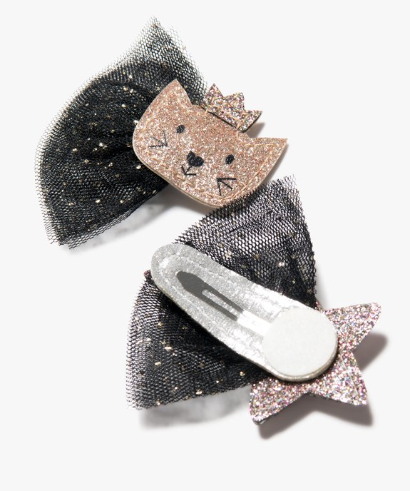 Pinces à cheveux fille avec tulle et paillettes (lot de 2) vue2 - GEMO (ACCESS) - GEMO