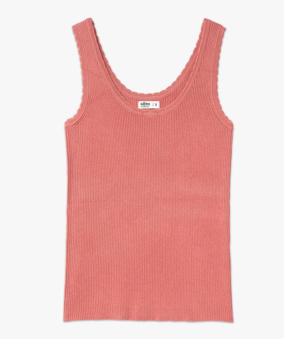 Débardeur en maille côtelée femme vue4 - GEMO 4G FEMME - GEMO