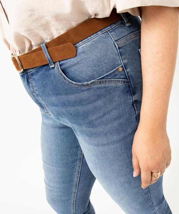 Jean slim 7/8e avec ceinture femme grande taille vue2 - GEMO (G TAILLE) - GEMO
