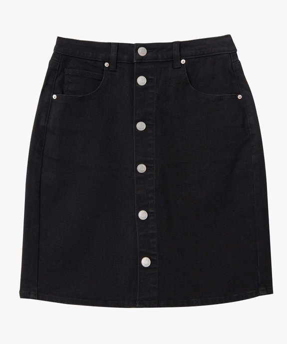 Jupe femme en jean avec boutons sur l’avant vue4 - GEMO(FEMME PAP) - GEMO