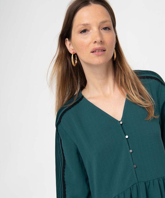 Robe femme à manches longues et volants vue6 - GEMO(FEMME PAP) - GEMO