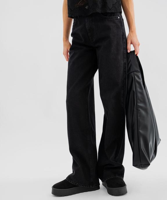 Jean wide leg taille haute femme vue1 - GEMO 4G FEMME - GEMO