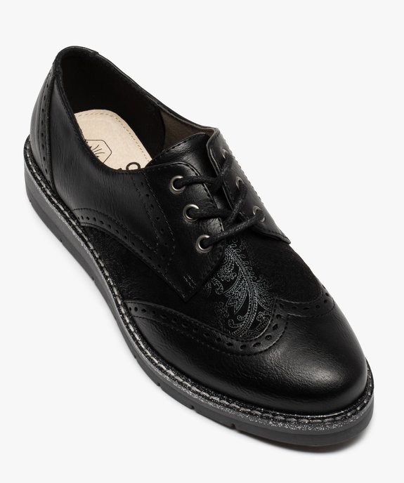 Derbies femme à bout golf et semelle bicolore vue5 - GEMO (CASUAL) - GEMO