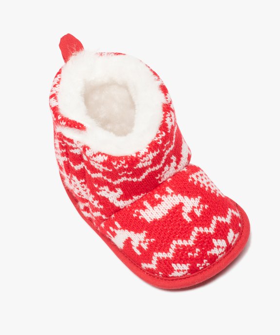 Chaussons de naissance bébé boots de Noël vue5 - GEMO 4G BEBE - GEMO