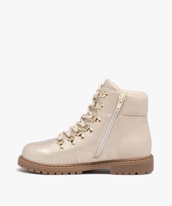 Boots irisés avec lacets montagne fille vue3 - GEMO (ENFANT) - GEMO
