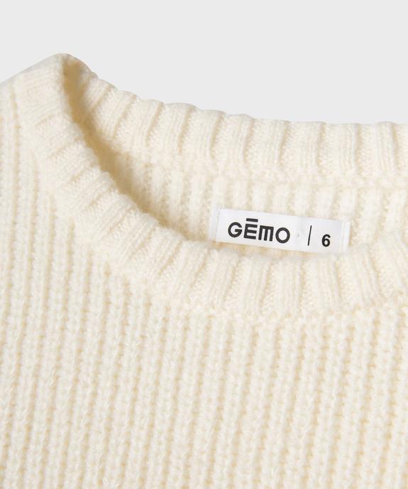 Pull rayé en grosse maille garçon vue3 - GEMO (ENFANT) - GEMO