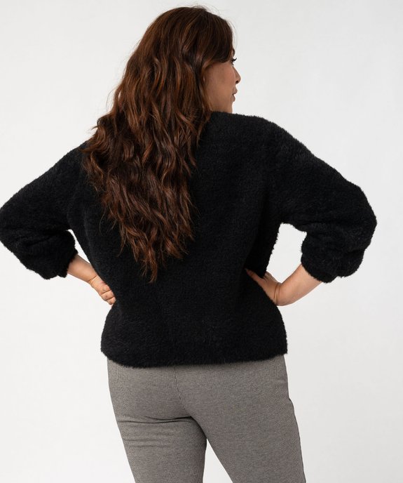 Pull loose en maille duveteuse femme vue3 - GEMO (G TAILLE) - GEMO