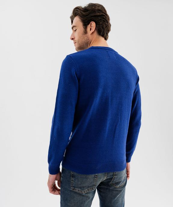Pull de Noël imprimé avec détails lumineux homme vue3 - GEMO (HOMME) - GEMO