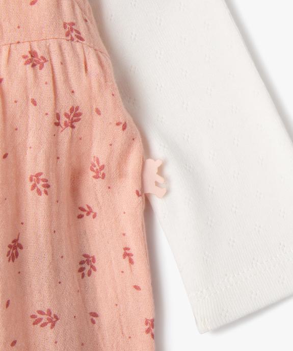 Ensemble 3 pièces salopette et body bébé fille - LuluCastagnette vue2 - LULUCASTAGNETTE - GEMO