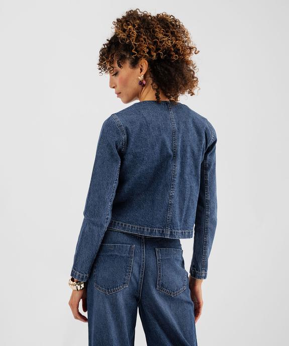 Veste en jean femme  vue3 - GEMO 4G FEMME - GEMO