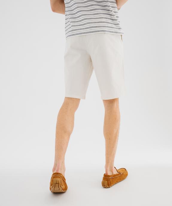 Bermuda chino coupe regular en coton stretch homme vue3 - GEMO 4G HOMME - GEMO