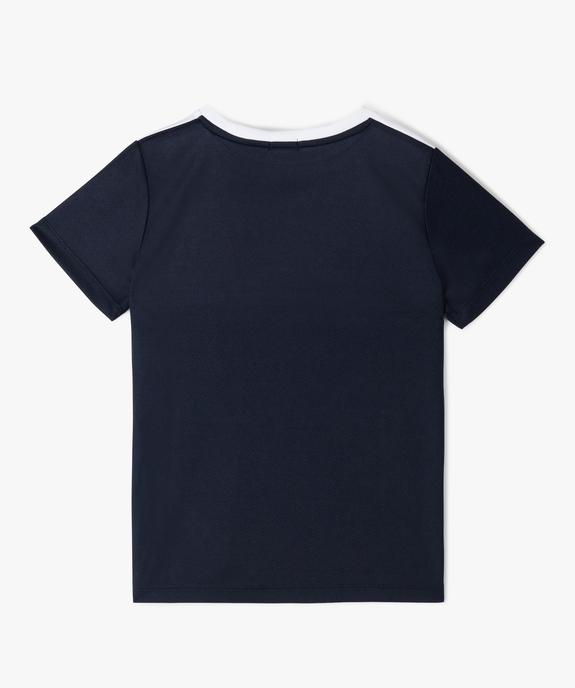 Tee-shirt garçon à manches courtes en mesh aéré vue4 - GEMO (ENFANT) - GEMO