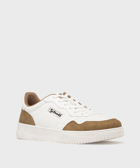 Baskets basses bicolores homme - Schott vue2 - SCHOTT - GEMO