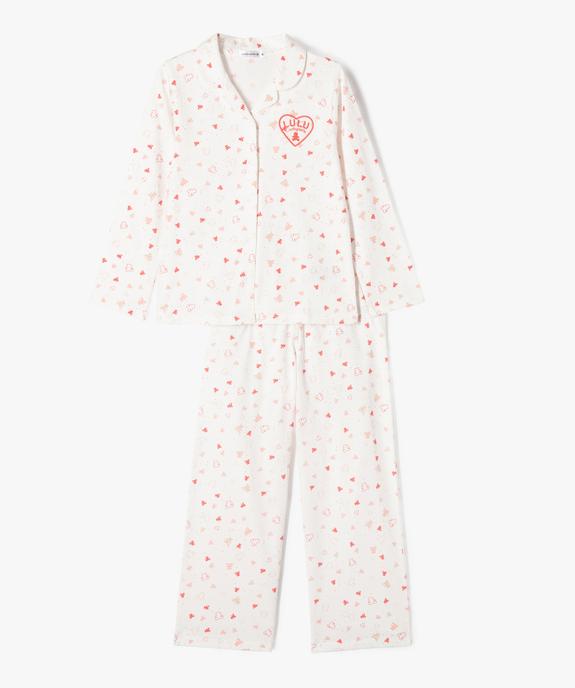 Pyjama léger avec motifs oursons fille - LuluCastagnette vue1 - LULUCASTAGNETTE - GEMO