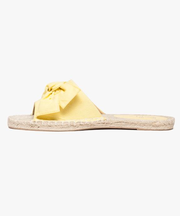 Mules ouvertes femme avec noeud sur le dessus et semelle corde vue3 - GEMO (CASUAL) - GEMO
