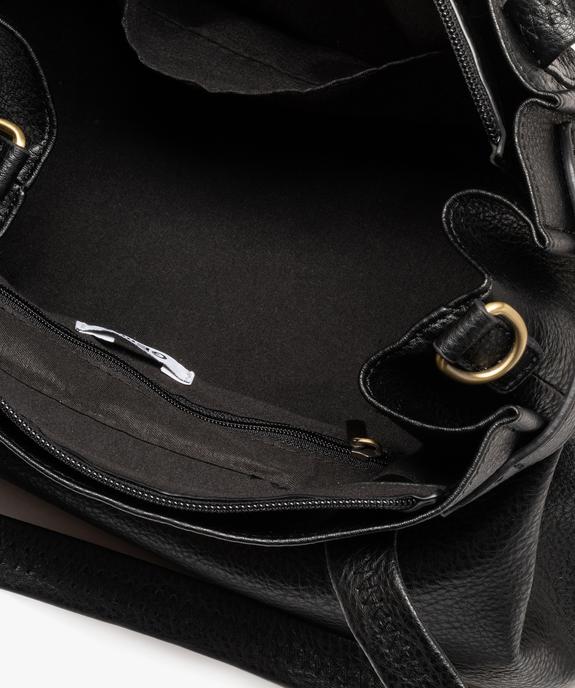 Sac souple en matière grainée porté épaule femme vue3 - GEMO (ACCESS) - GEMO