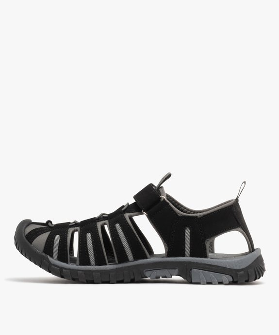 Sandales homme style randonnée à scratch et bout fermé vue3 - GEMO (CASUAL) - GEMO