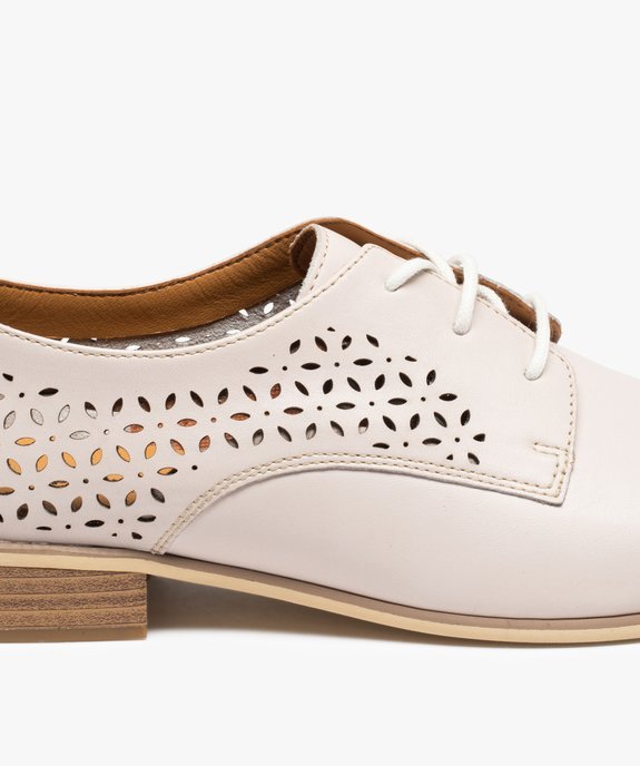 Derbies femme dessus cuir uni ajouré – Pierre Cardin vue7 - PIERRE CARDIN DIFFUSION - GEMO