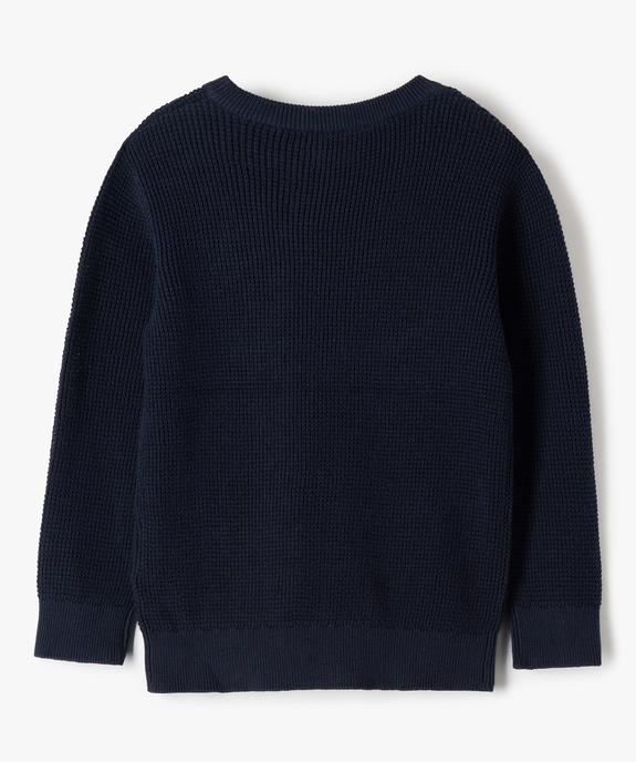 Pull garçon avec poche poitrine fantaisie vue3 - GEMO (ENFANT) - GEMO
