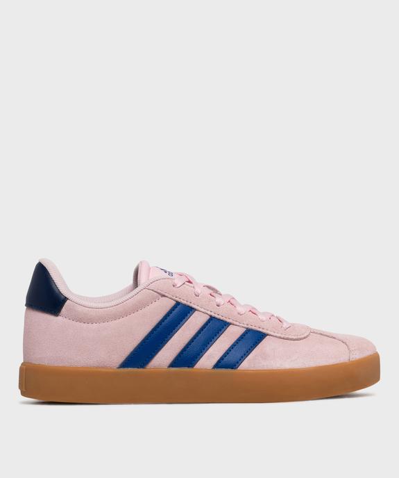 Baskets en cuir suédé VL Court 3.0 femme - Adidas vue1 - ADIDAS - GEMO