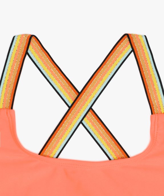 Brassière de bain fille avec nœud fantaisie et bretelles multicolores  vue2 - GEMO (JUNIOR) - GEMO