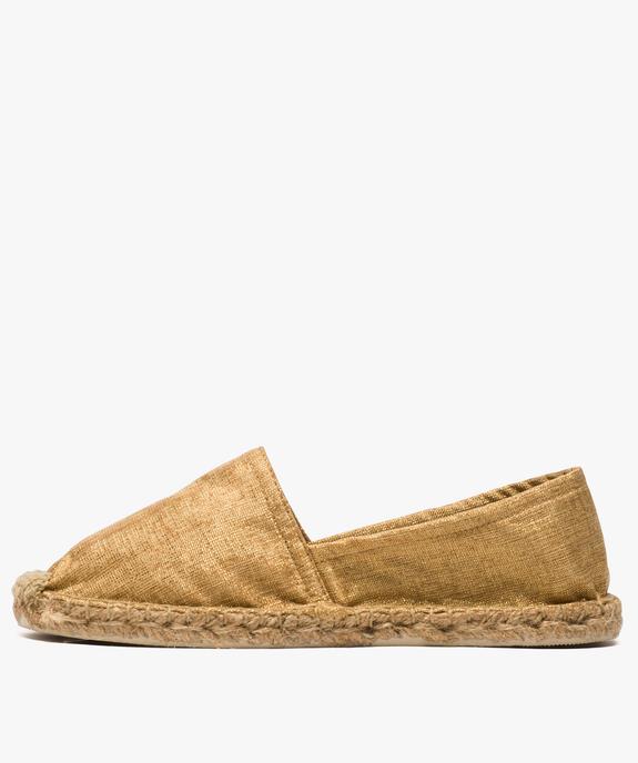 Espadrilles femme en toile pailletée vue3 - GEMO (PLAGE) - GEMO