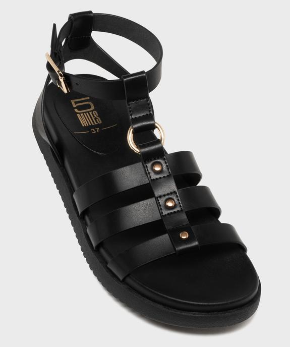 Sandales à brides avec détails métalliques femme - 5 Miles vue5 - 5 MILES - GEMO