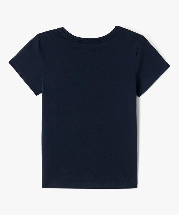 Tee-shirt manches courtes et col rond fille vue3 - GEMO 4G FILLE - GEMO