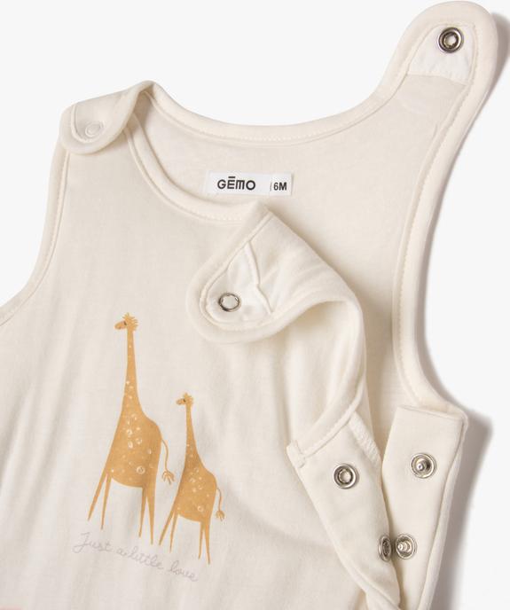 Ensemble 2 pièces bébé fille combinaison et gilet vue3 - GEMO 4G BEBE - GEMO