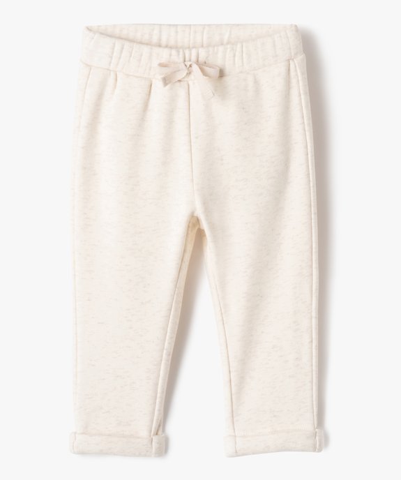 Pantalon en molleton doublé peluche bébé fille vue1 - GEMO(BEBE DEBT) - GEMO