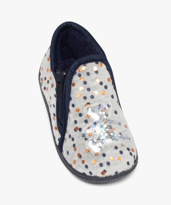 Chaussons bébé fille bottillons à pois brillants – LuluCastagnette vue5 - LULU CASTAGNETT - GEMO