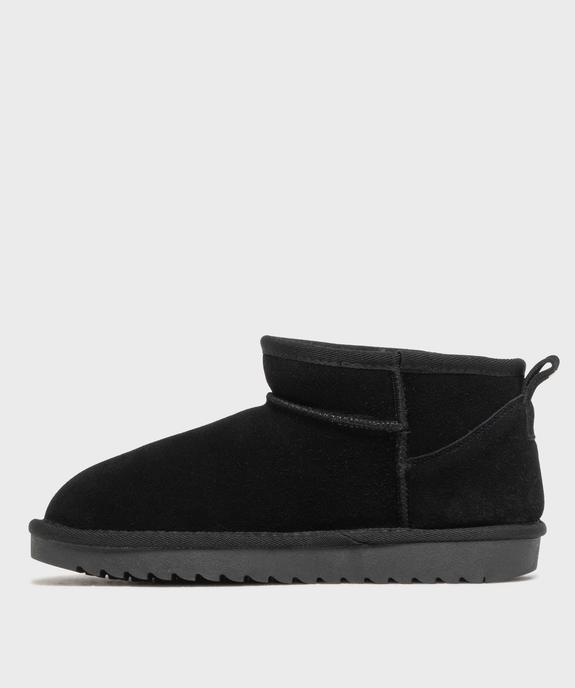 Boots fourrées dessus cuir femme vue3 - SANS MARQUE - GEMO