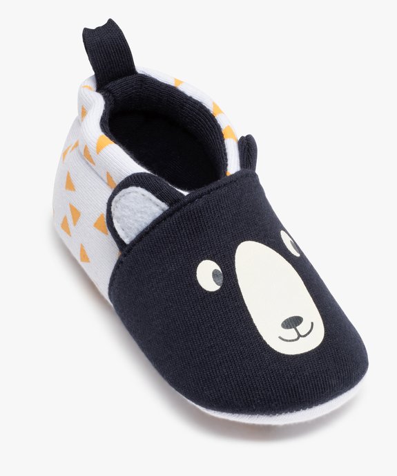 Chaussons de naissance bébé garçon ourson vue5 - GEMO 4G BEBE - GEMO