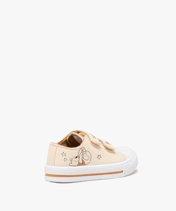 Baskets bébé garçon en toile avec double scratch imprimées Winnie l'ourson vue4 - WINNIE L'OURSON - GEMO