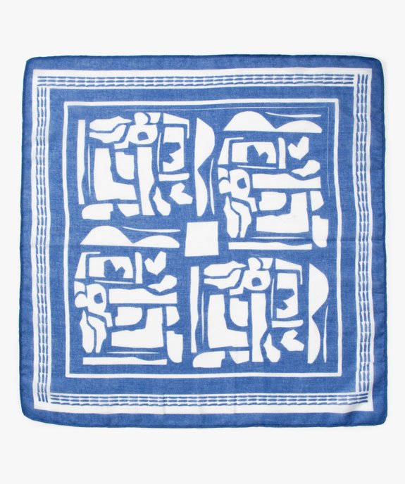 Foulard fille carré petit format à motifs vue3 - GEMO 4G FEMME - GEMO