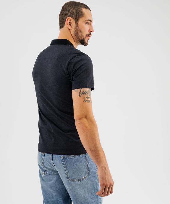 Polo manches courtes avec col contrastant homme vue4 - GEMO 4G HOMME - GEMO